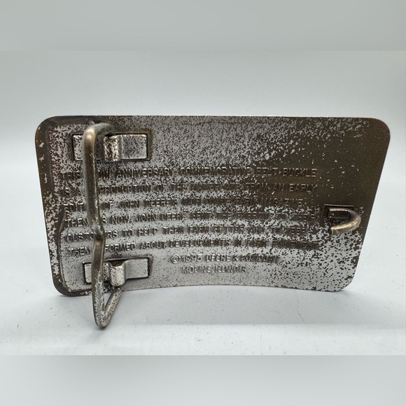 JOHN DEERE Belt Buckle ’THE FURROW’ 1895-1995 - Picture 2 of 5